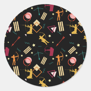 Adesivo Mens Archery - Boys Arco n Arrow Abstrato Art