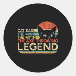 Adesivo Mens Ax Thrower Gift _ Homem Pai Gato Mito Ax Thro
