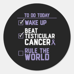 Adesivo Mens Bebem o Cancer Testicular governa o mundo