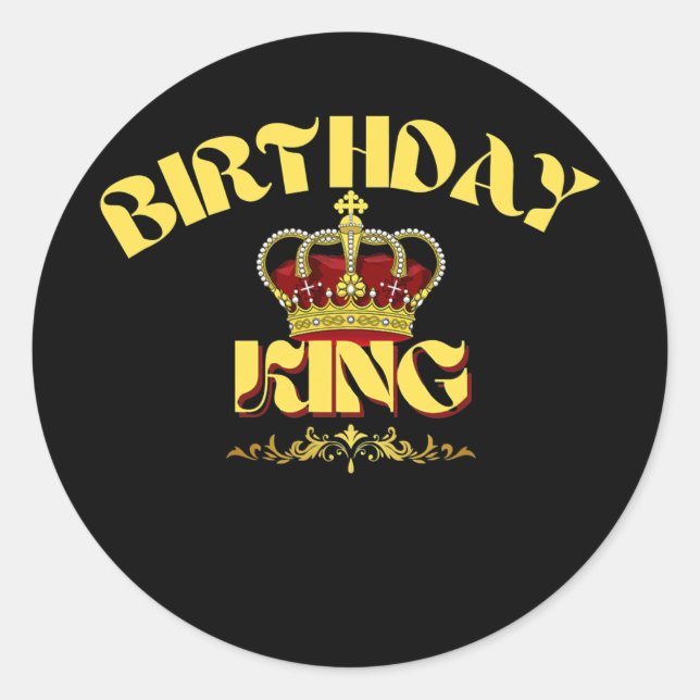 Adesivo Mens BIRTHDAY KING Crown  (Frente)