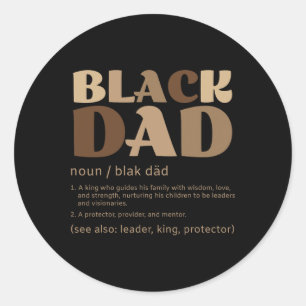 Adesivo Mens Black Pai Melanin Definição Afro-Americana