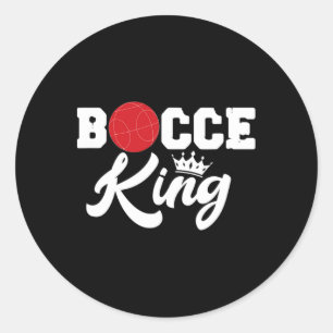 Adesivo Mens Bocce King Bocci Player - Lewn Ball Gam