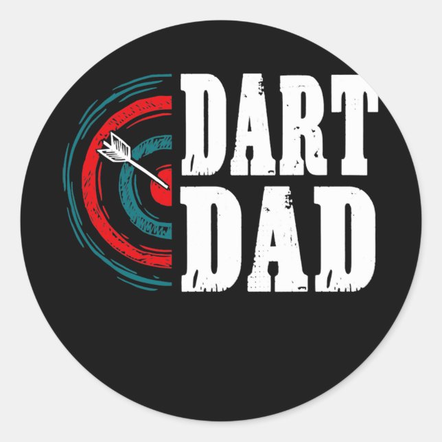 Adesivo Mens Dart Dad Darts Player Father Dartboard (Frente)