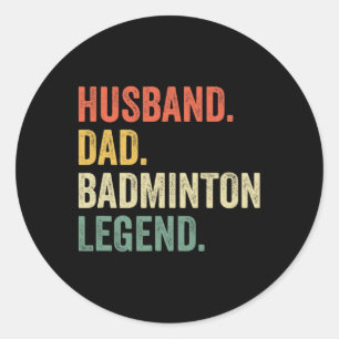 Adesivo Mens Dminton Funny Husny Legenda do Pai Vintage Pa