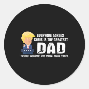 Adesivo Mens Engraçado Trump Dizendo Maioria de Pais - Chr