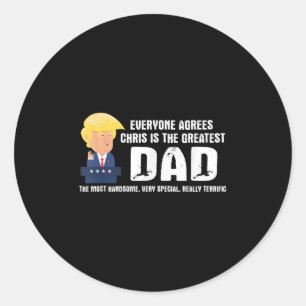 Adesivo Mens Engraçado Trump Dizendo Maioria de Pais - Chr