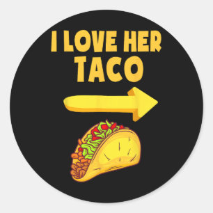 Adesivo Mens, Eu Amo Seu Taco Engraçado, Correspondendo Ca