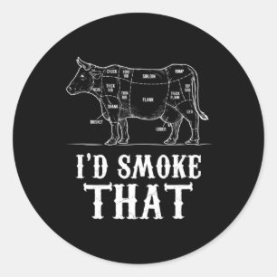 Adesivo Mens Eu Fumaria Aquele Churrasco De Vaca Grillmast