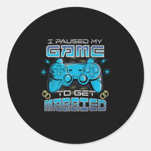 Adesivo Mens Eu Pausei Meu Jogo Para Casar Engraçado