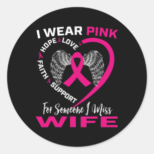 Adesivo Mens Eu Visto Rosa Para A Memória Do Cancer Da Min