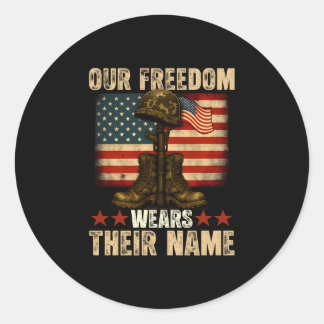 Adesivo Mens fallen soldier usa flag memorial day