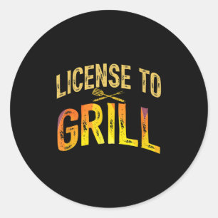Adesivo Mens Funny Pai Adora Licença De Churrasco Para Gri