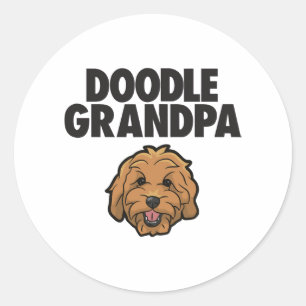 Adesivo Mens Goldendoodle Avô Doodle Papa Goldene