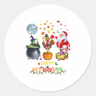 Adesivo Mens Happy Hallothanksmas Engraçado Hallowee