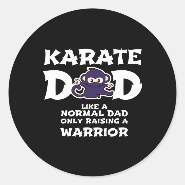 Adesivo Mens Karate Pai Como Um Pai Normal... Warrior Funn (Frente)