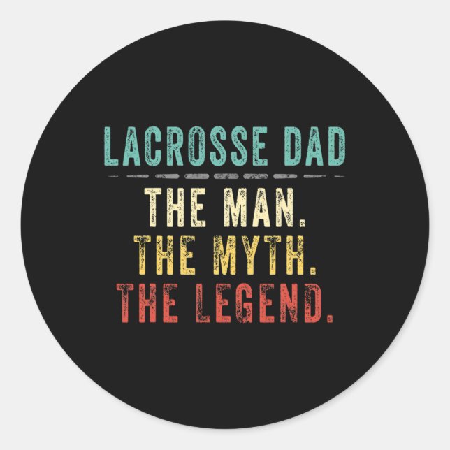 Adesivo Mens Lacrosse Pai Gift Lacrosse Man My (Frente)