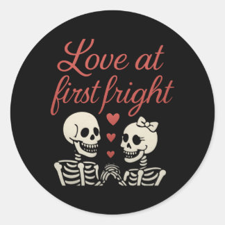 Adesivo Mens Love At First Fright Romantic Skeleton Couple