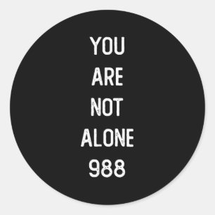 Adesivo Mens, Não Estás Sozinho 988, Prevenção Contra O Su