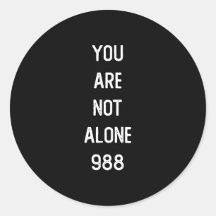 Adesivo Mens, Não Estás Sozinho 988, Prevenção Contra O Su