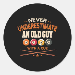 Adesivo Mens Nunca Subestimam Uma Cara Antiga Com Um Poo D