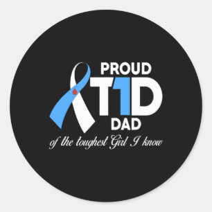 Adesivo Mens Orgulhosos Pai T1D Da Sensibilização Para A D
