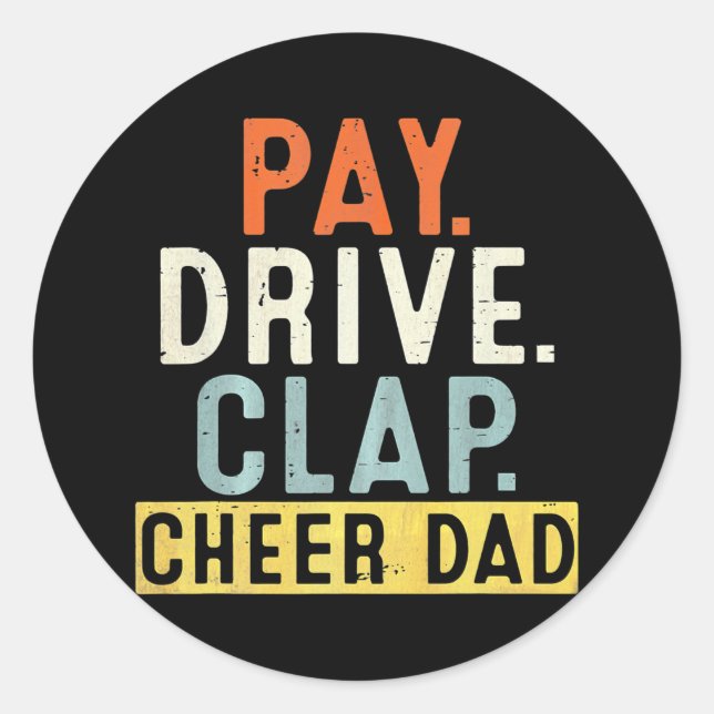 Adesivo Mens Pay Drive Clap Cheerhead Pai Padre (Frente)