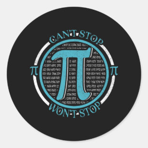 Adesivo Mens Pi Day Mulher Rapariga Pi Matemática Geek Eng