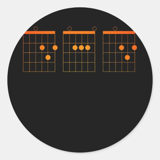 Adesivo Mens Proud Dad Funny Guitarist Guitar Chords (Frente)