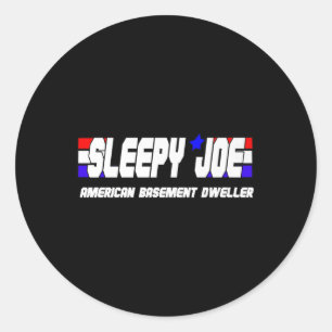 Adesivo Mens Sleepy Joe Basement Dweller Pro Trump Anti Bi
