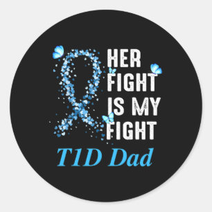 Adesivo Mens Sua Luta É Minha Luta Contra O Pai T1D Tipo 1