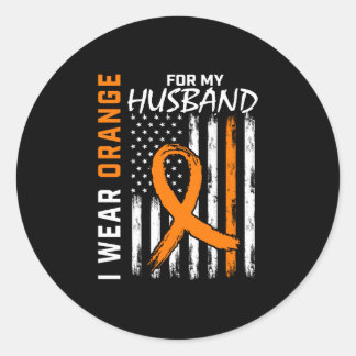 Adesivo Mens wear orange for husband leukemia cancer