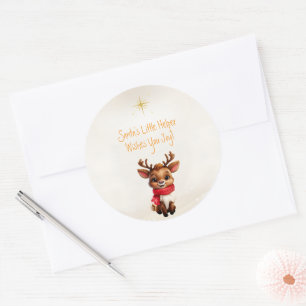 Adesivo Mensagem de Natal Adorável para Bebê Reindeer