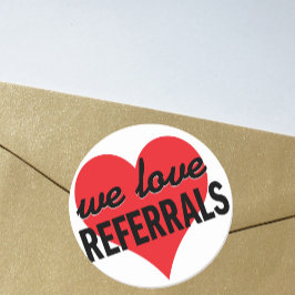 Adesivo Mensagem de negócios do We Love Referals