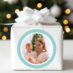 Adesivo Mensagem de Quadro de Esfera de Neve de Natal Pers