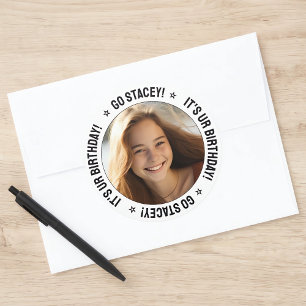 Adesivo Mensagem de Texto Personalizada e Foto Branca Pers