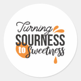 Adesivo Mensagem de vida positiva - Transformando azedo em