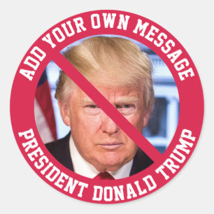Adesivo MENSAGEM FEITA SOB ENCOMENDA nenhum Donald Trump
