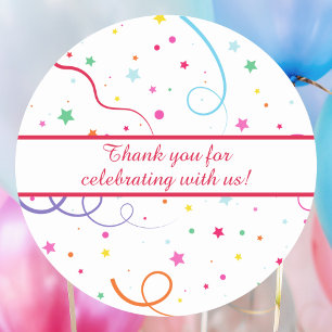 Adesivo Mensagem Personalizada de Celebração Simples Moder