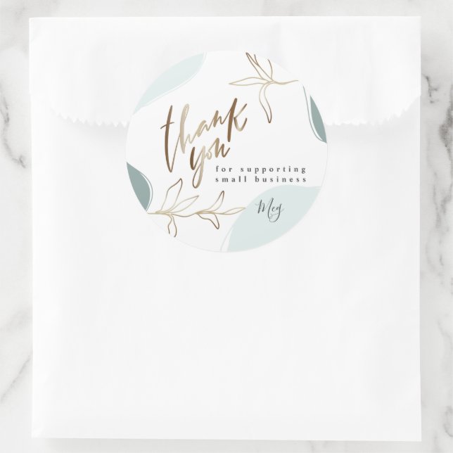 Adesivo Mensagem personalizada para pequenas empresas e Mo (Bolsa)