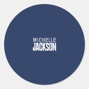 Adesivo Mensagem Simples de Moderno Mínimo de Seu Nome