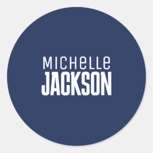 Adesivo Mensagem Simples de Moderno Mínimo de Seu Nome