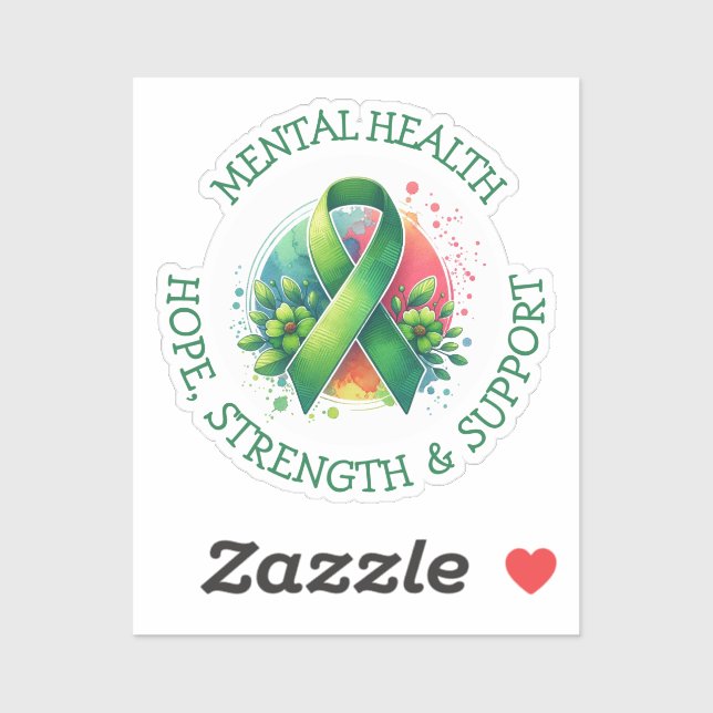 Adesivo Mental Health Awareness - Support Strength Support (Folha)