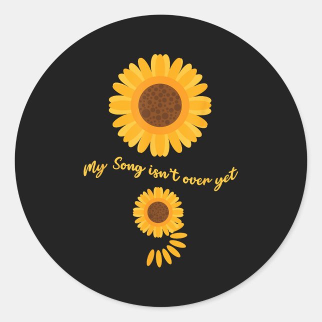 Adesivo Mental Health Semicolon Sunflower Suicide Preventi (Frente)