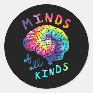 Adesivo Mentes De Todos Os Tipos De Neurodiversidade Tie D