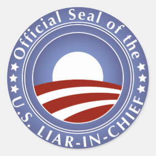 Adesivo Mentiroso-em-Chefe de Obama