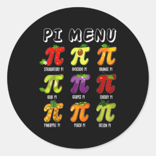 Adesivo Menu Pi 3.14 Símbolo Pi Engraçado Professor de Fru