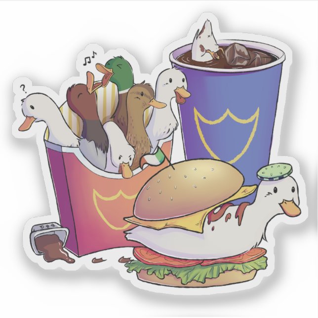 Adesivo Menu 'Quack' (Frente)