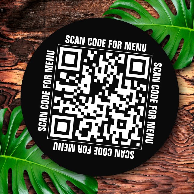 Adesivo Menu Rótulos de códigos QR (Criador carregado)