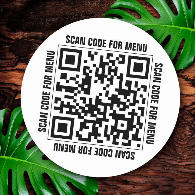 Adesivo Menu Rótulos de códigos QR (Criador carregado)