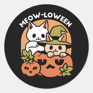 Adesivo Meow-Loew - Festivo Halloween Design